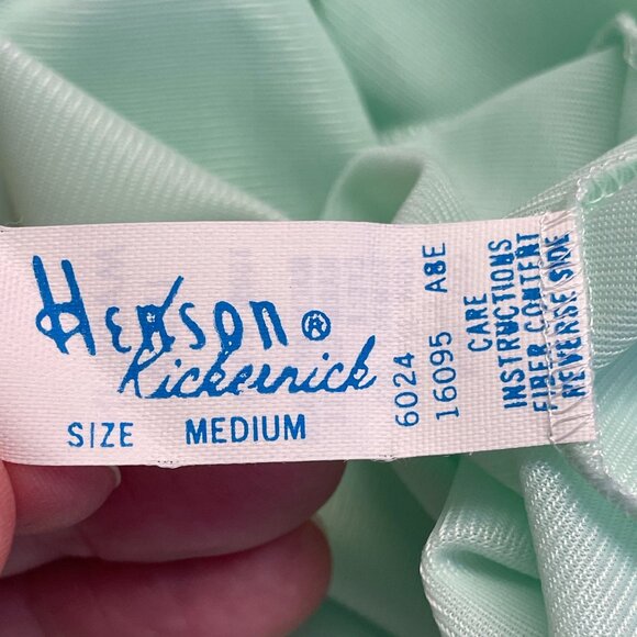 Vintage Womens Robe Housecoat Button Up Size M Lace Trim Chiffon Rockabilly - Picture 11 of 14